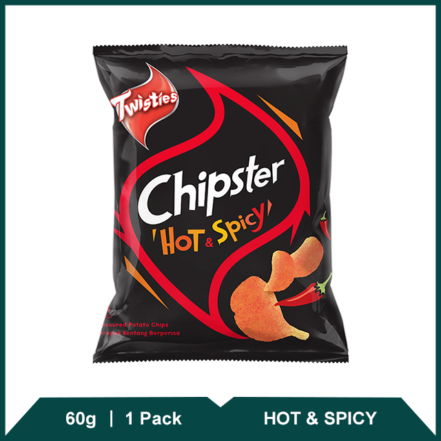 JOCOM - Product Twisties Chipster Potato Chips Hot & Spicy (60g)