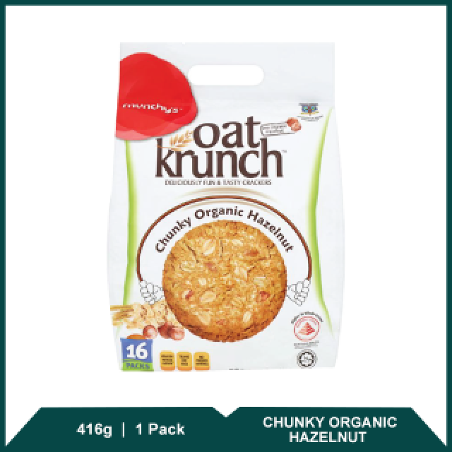 Product Munchy's Oat Krunch Chunky Organic Hazelnut 390g