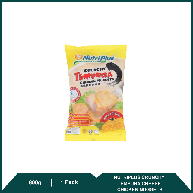 Product Nutriplus Crunchy Tempura Cheese Chicken Nuggets 800g