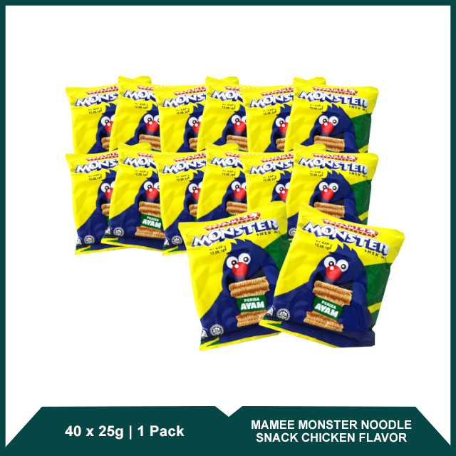 Jocom Product Mamee Monster Noodle Snack Chicken Flavor 40s X 25g 3306