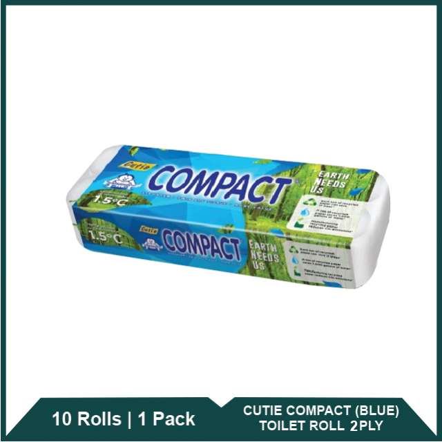 Jocom Product Cutie Compact Eco Friendly Blue Toilet Rolls 2ply 1