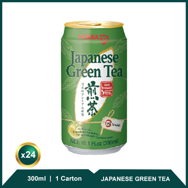Product Pokka Japanese Green Tea No Sugar 1 Carton (24 x 300ml)